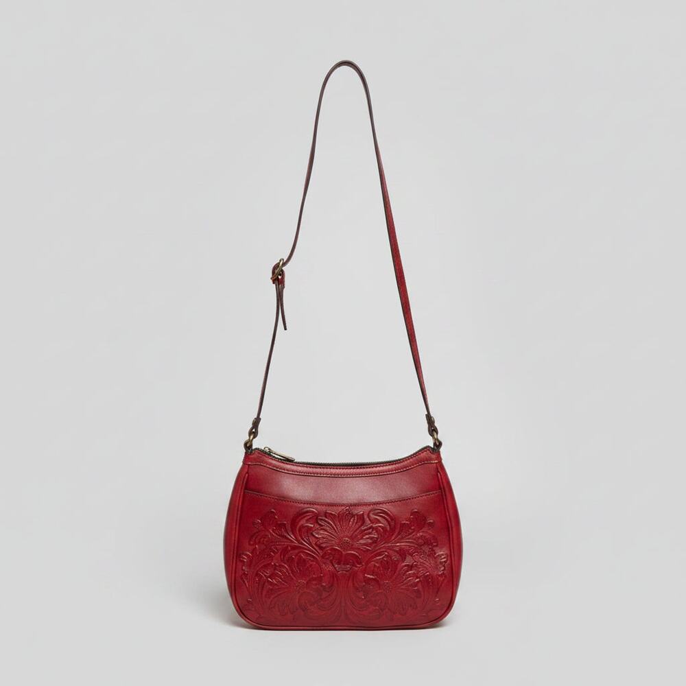 Patricia Nash red leather shoulder bag